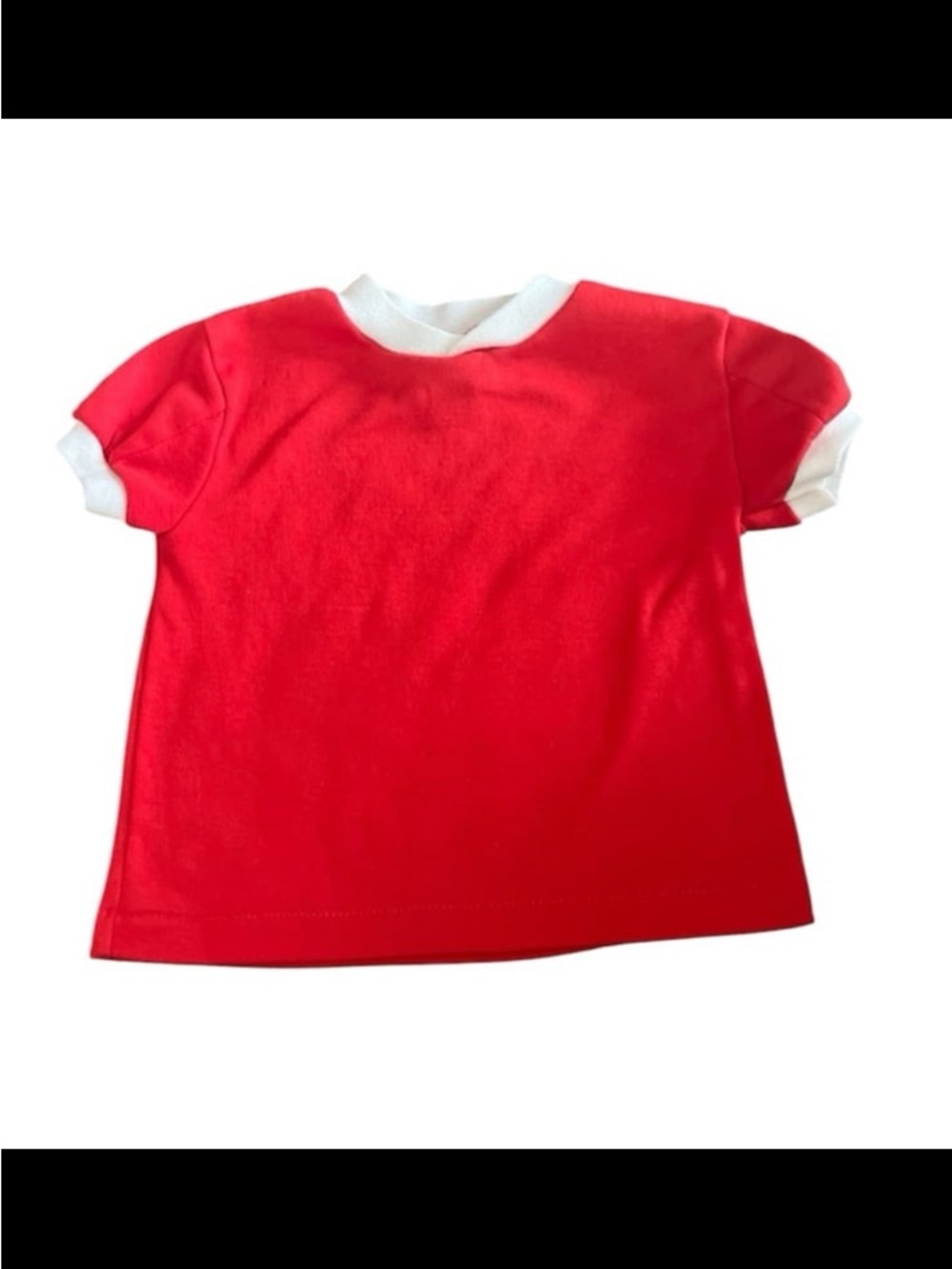 Vintage OshKosh B'gosh Red Ringer Tee Sailing Embroidered 12M